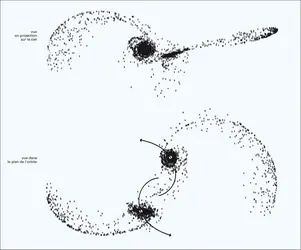Système de galaxies en interaction NGC 4676 - crédits : Encyclopædia Universalis France