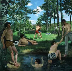 <it>Scène d'été</it>, J. F. Bazille - crédits : Don de M. et Mme F. Meynier de Salinelles,  Bridgeman Images 