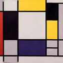 Composition avec jaune, rouge, noir, bleu et gris, P. Mondrian - crédits : Stedelijk Museum, Amsterdam, Pays-Bas. © Holzman Trust