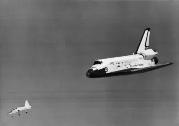 Atterrissage de la navette spatiale Columbia, 1981 - crédits : NASA