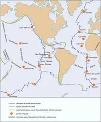 Points chauds : répartition - crédits : Encyclopædia Universalis France