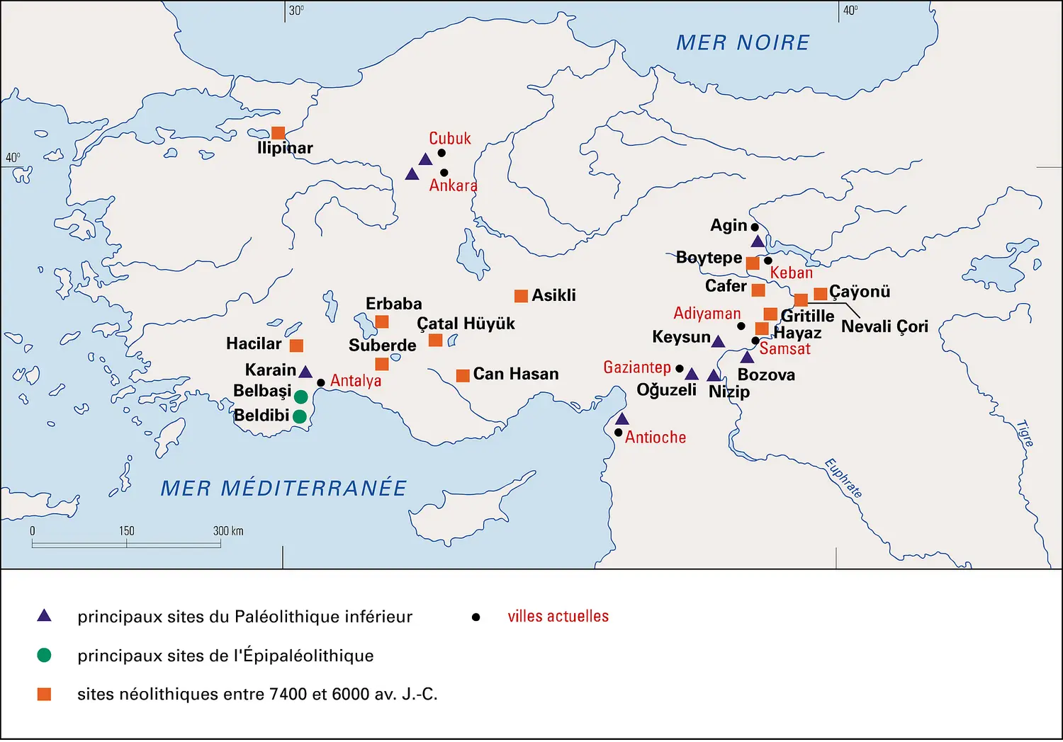 Anatolie préhistorique jusqu'à 6000 avant J.-C.