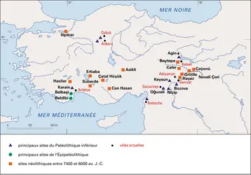 Anatolie préhistorique jusqu'à 6000 avant J.-C. - crédits : Encyclopædia Universalis France