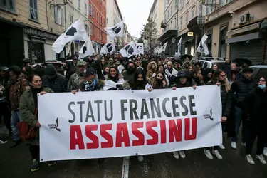 Manifestation de soutien à Yvan Colonna, 2022 - crédits : Pascal Pochard-Casabianca/ AFP