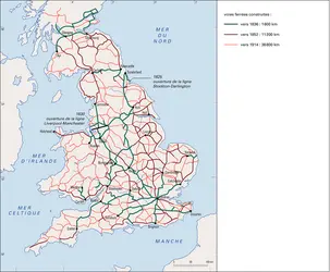 Grande-Bretagne: les voies ferrées, 1825-1914 - crédits : Encyclopædia Universalis France
