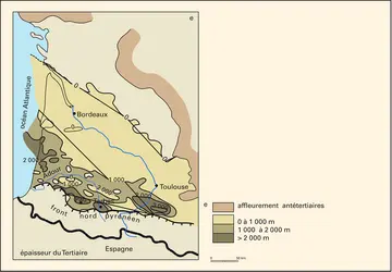 Bassin d'Aquitaine : géologie - crédits : Encyclopædia Universalis France