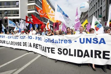 Manifestation contre la réforme des retraites, France, 2008 - crédits : Franck Crusiaux/ Gamma-Rapho/ Getty Images