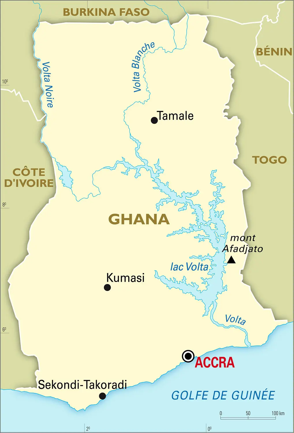 Ghana : carte générale