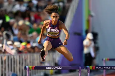 Sydney McLaughlin - crédits : Sam Barnes/ Sportsfile/ Getty Images