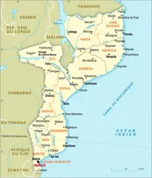 Mozambique : carte administrative - crédits : Encyclopædia Universalis France