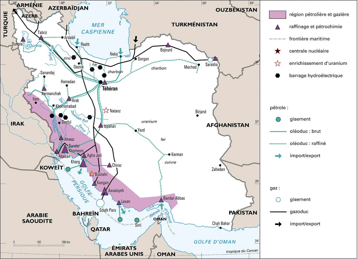 Iran : énergie et mines