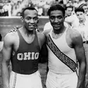 Jesse Owens et Ralph Metcalfe - crédits : Keystone/ Getty Images