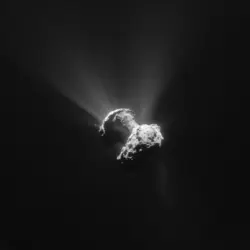 Comète&nbsp;&nbsp;67P/Tchourioumov-Guerassimenko : le noyau - crédits : ESA/ Rosetta/ NAVCAM