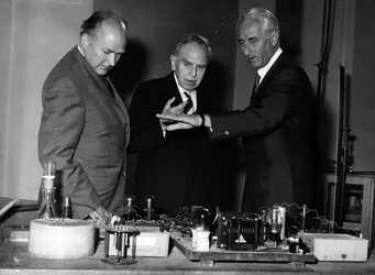 Otto Hahn Fritz Strassmann et Fritz Haber - crédits : Keystone/ Hulton Archive/ Getty Images