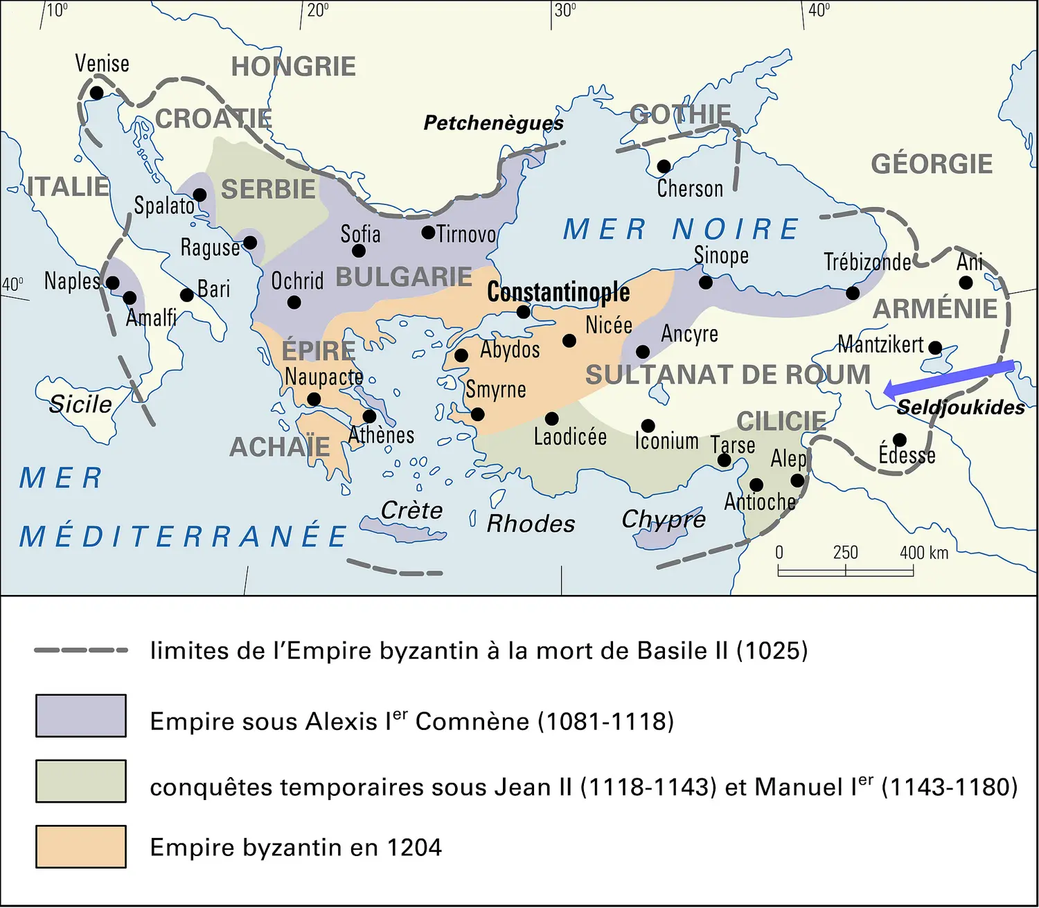 Empire byzantin, XI<sup>e</sup>-XII<sup>e</sup> siècle