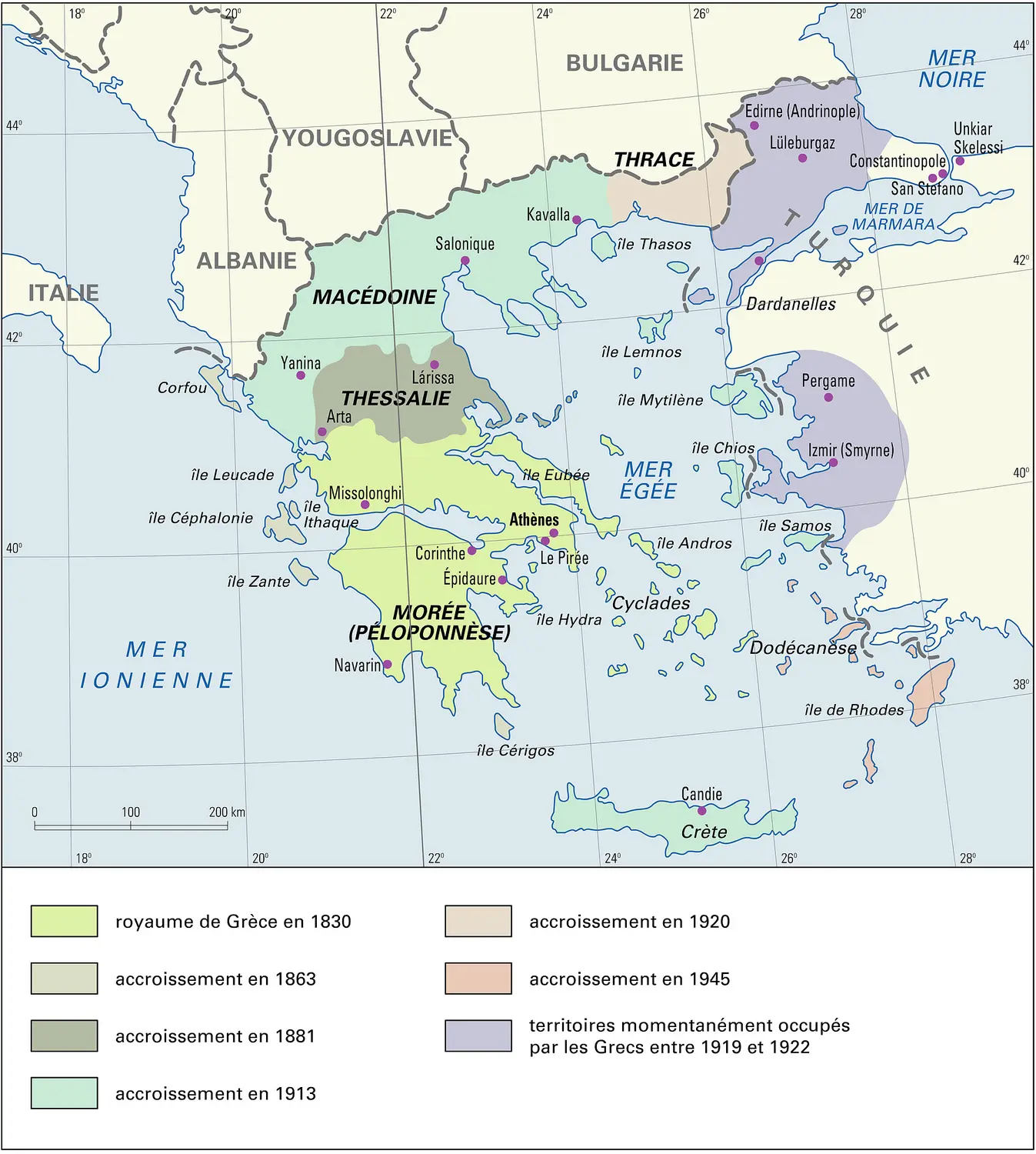 Grèce moderne : formation territoriale