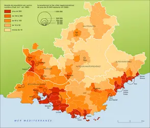 Provence-Alpes-Côte d'Azur : la population - crédits : Encyclopædia Universalis France