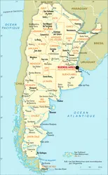 Argentine : carte administrative - crédits : Encyclopædia Universalis France