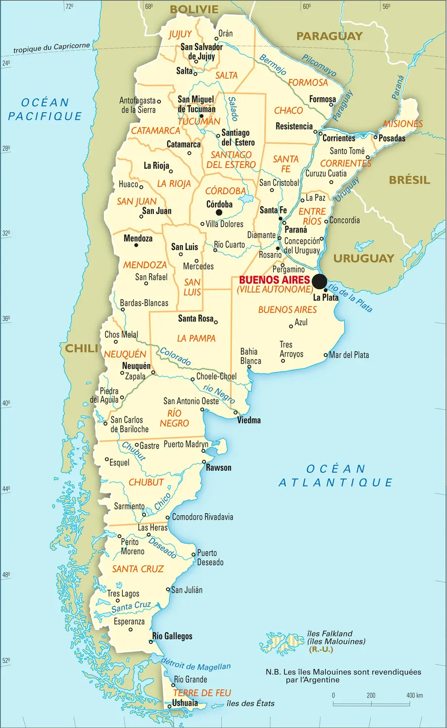 Argentine : carte administrative
