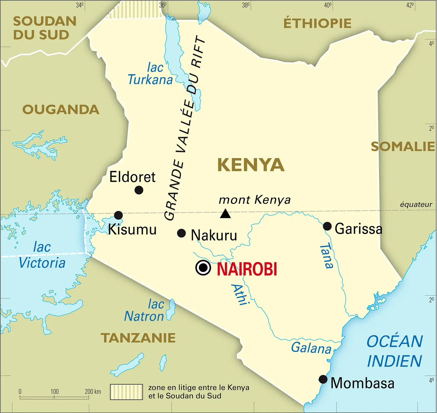 Kenya : carte générale