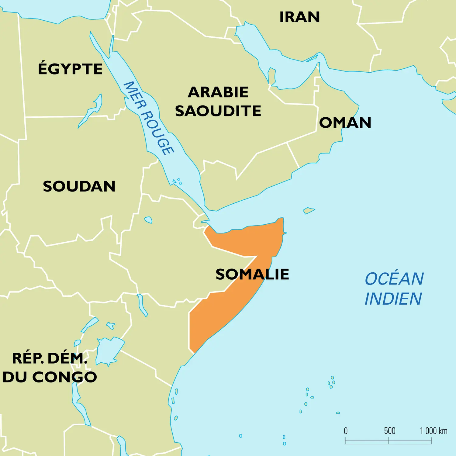 Somalie : carte de situation