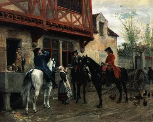 <it>Halte dans une auberge</it>, J.-L. E. Meissonier - crédits :  Bridgeman Images 