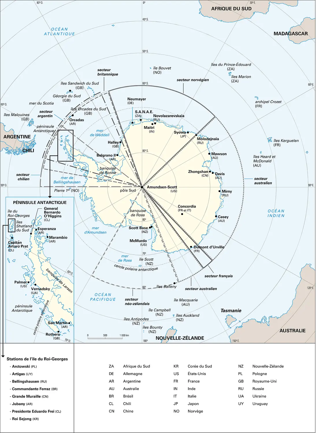 Antarctique : situation politique en 2001