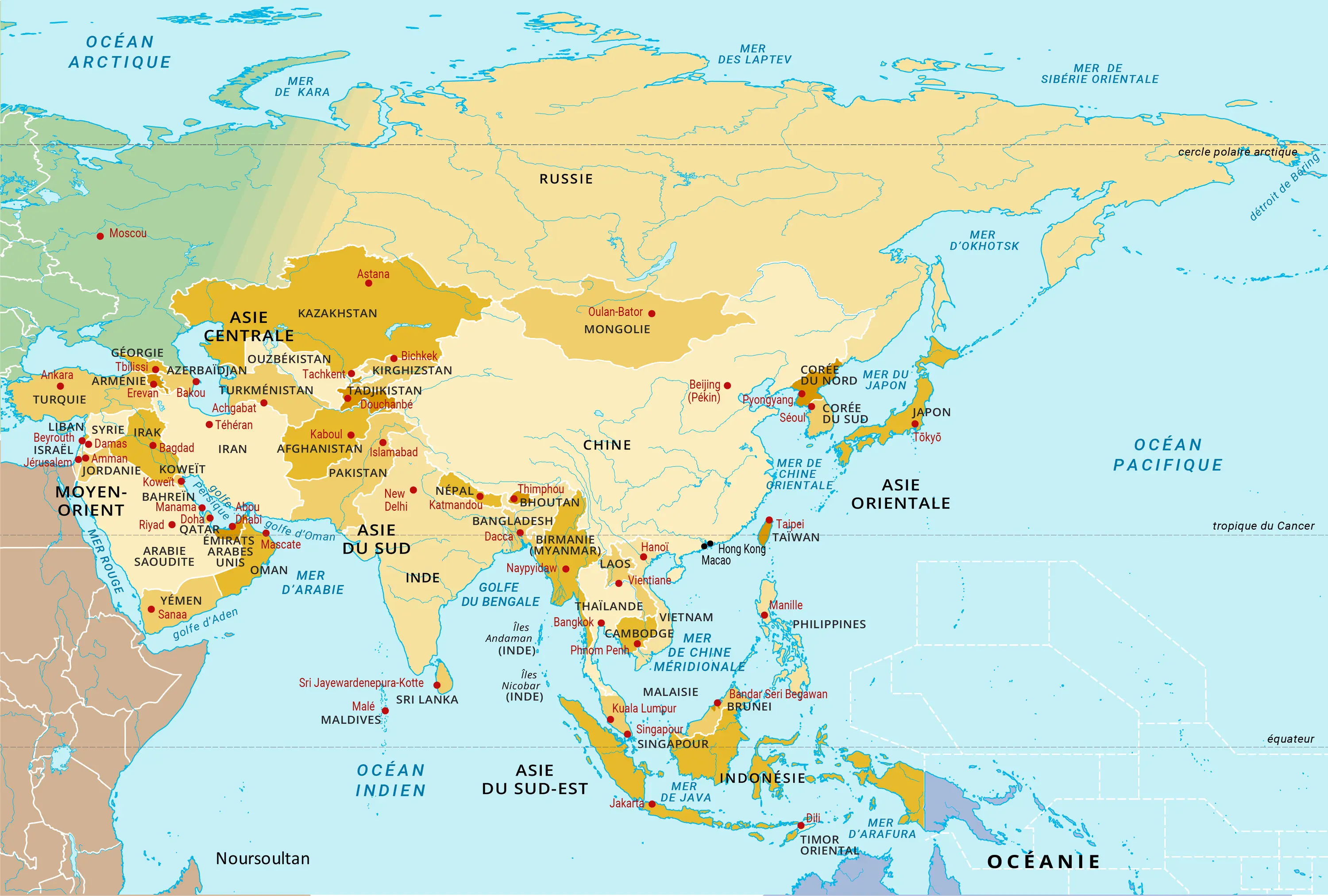 Asie : carte politique