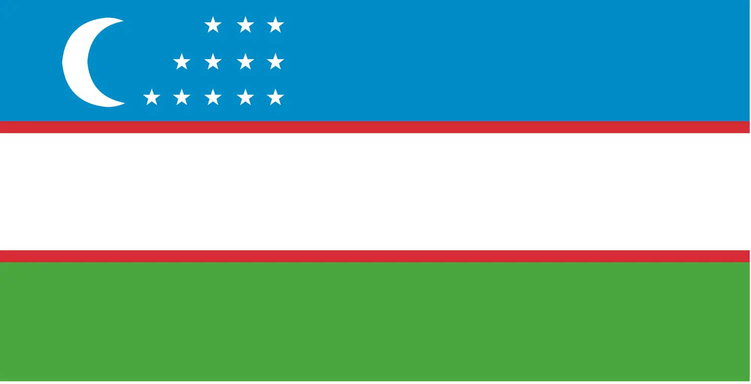 Ouzbékistan : drapeau