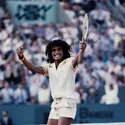 Yannick Noah, vainqueur à Roland-Garros en 1983 - crédits : Steve Powell/ Allsport/ Getty Images