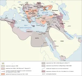 Empire ottoman, XIV<sup>e</sup>-XVII<sup>e</sup> siècle - crédits : Encyclopædia Universalis France
