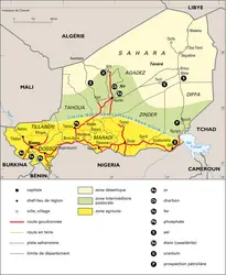 Niger : territoire et mines - crédits : Encyclopædia Universalis France