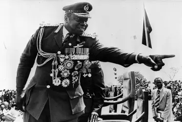 Idi Amin Dada, vers 1978 - crédits : Keystone/ Hulton Archive/ Getty Images