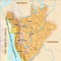 Burundi : carte physique - crédits : Encyclopædia Universalis France