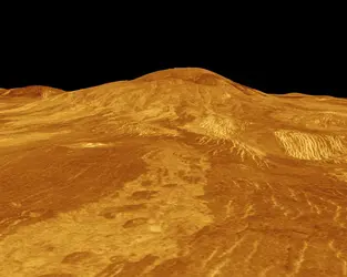 Vénus observée par la mission américaine Magellan - crédits : NASA/ JPL