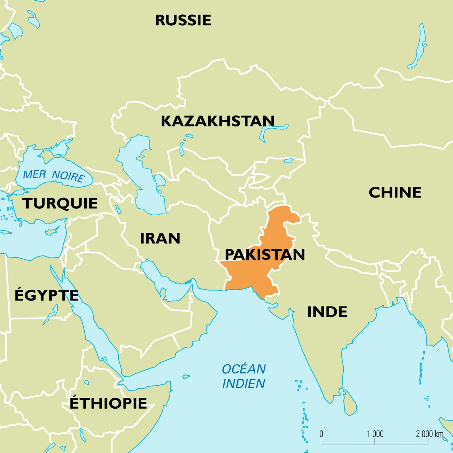 Pakistan : carte de situation