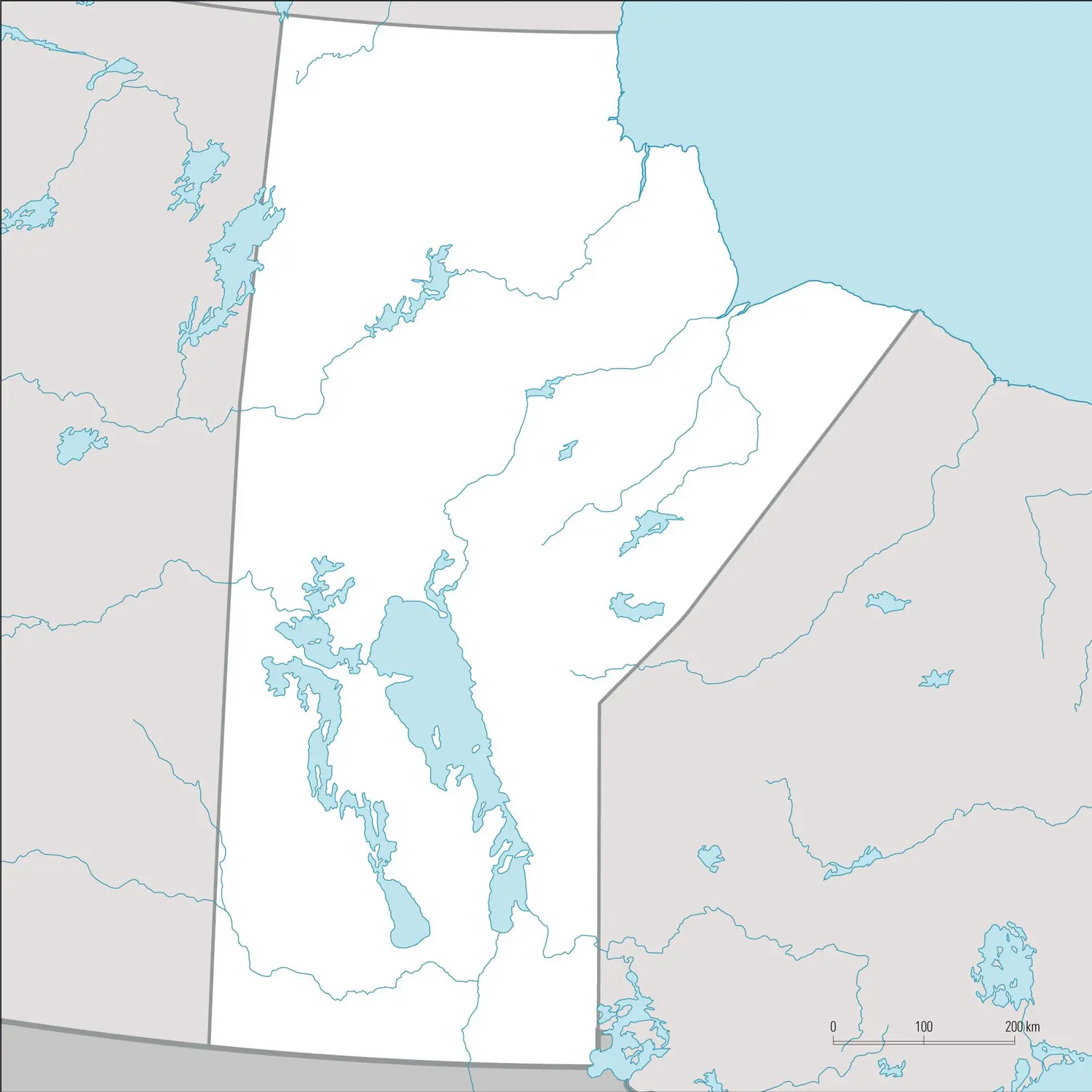 Manitoba : carte vierge