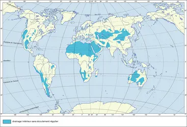 Extension des régions aréiques - crédits : Encyclopædia Universalis France