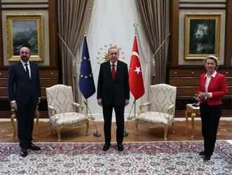 Reprise du dialogue entre l’Union européenne et la Turquie, 2021 - crédits : Turkish Presidency Press Office/ AFP