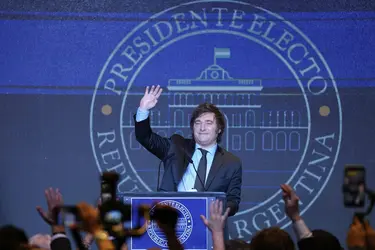 Élection de Javier Milei en Argentine, 2023 - crédits : Natacha Pisarenko/ AP/ SIPA