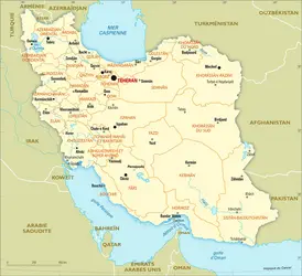 Iran : carte administrative - crédits : Encyclopædia Universalis France