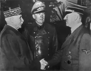 Pétain et Hitler à Montoire, 1940 - crédits : Hulton Archive/ Getty Images