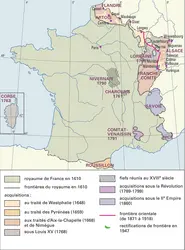 France : formation territoriale, de 1610 à nos jours - crédits : Encyclopædia Universalis France