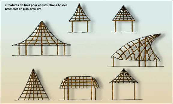 Toits sur bâtiments de plan circulaire (2)