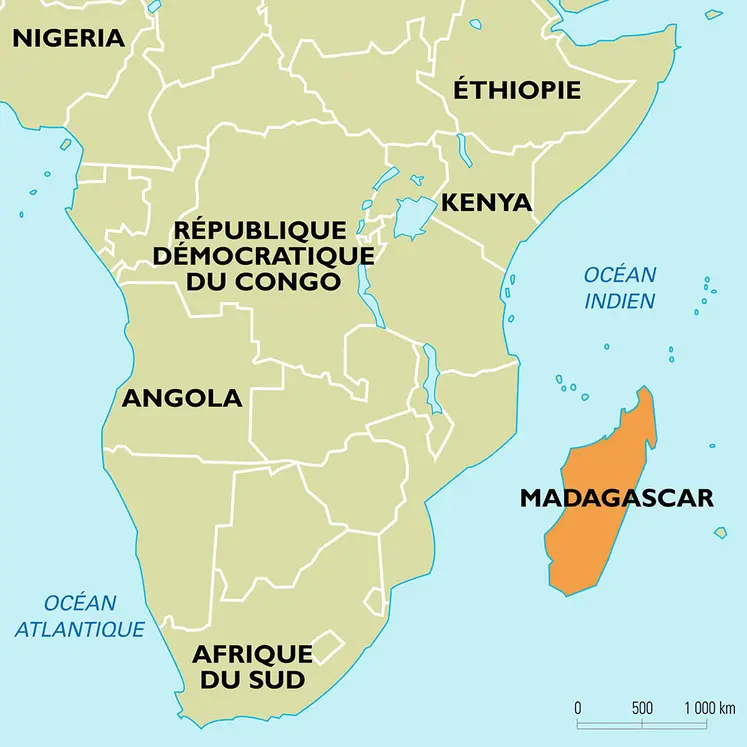 Madagascar : carte de situation