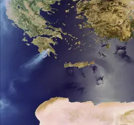 Incendies en Grèce - crédits : ESA