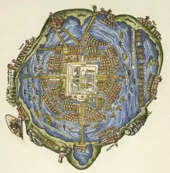 Plan de la ville de Tenochtitlán - crédits : AKG Images