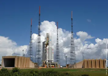 Ariane-5 - crédits : Arianespace/ Optique Vidéo CSG, 2008/ ESA/ CNES