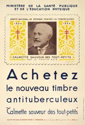 Timbre antituberculeux - crédits : Henry Cheffer/ Wellcome collection ; CC-BY 4.0 ; avec l'aimable autorisation de Mme Martine Brunet