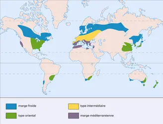 Domaine morphoclimatique tempéré - crédits : Encyclopædia Universalis France